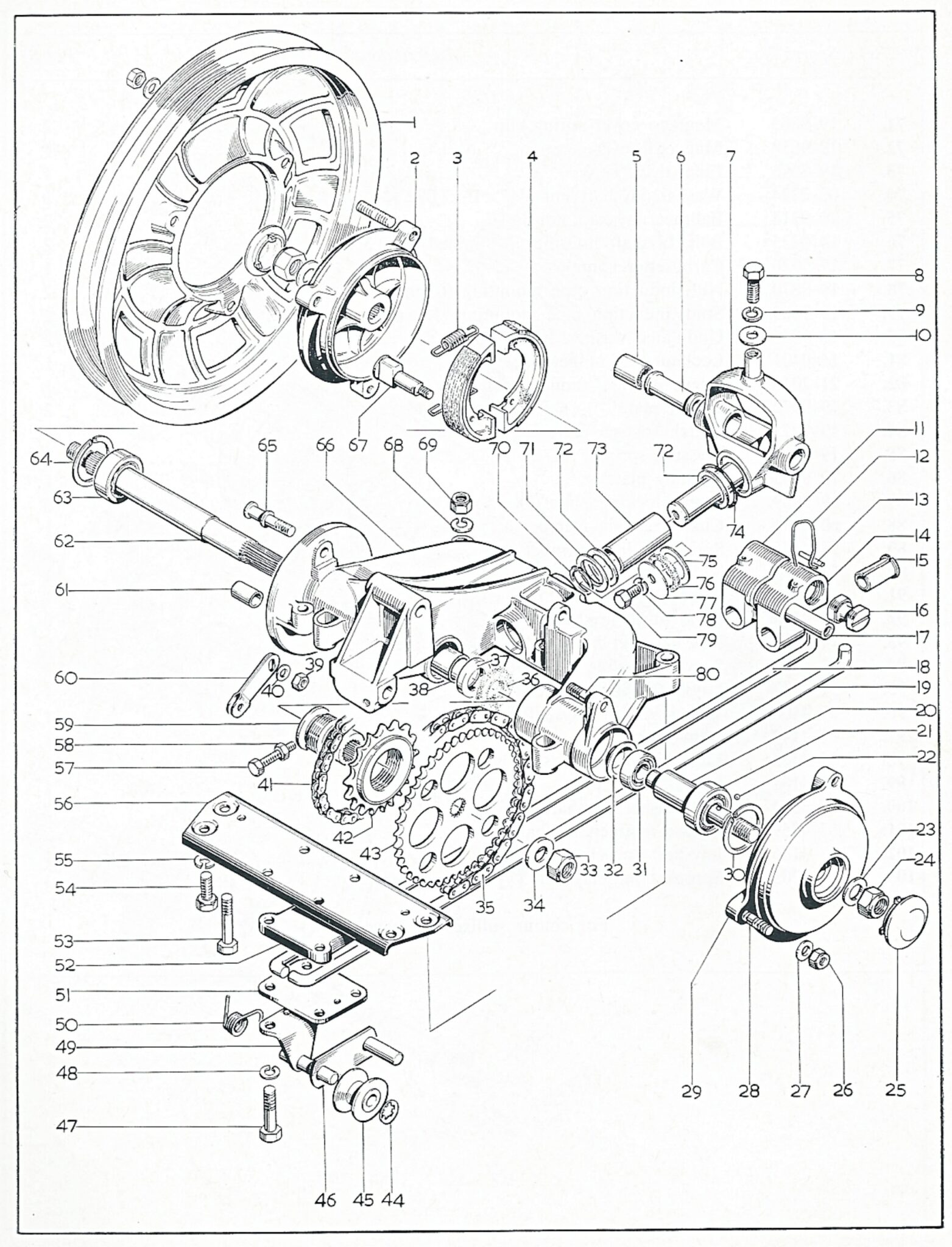 BSA Ariel 3 Part Numbers 2 (Rear Axle Beam, Torsion Bars and Rear ...